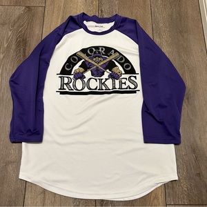 Vintage Colorado Rockies 3/4 Sleeve T-Shirt - Men’s L